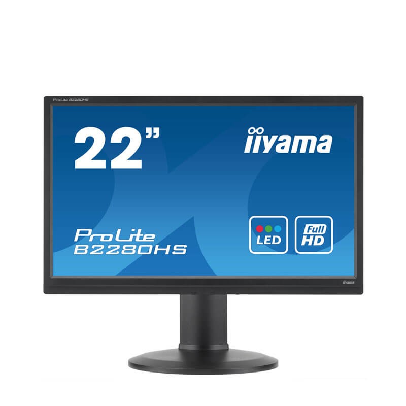 Monitoare LED SH Iiyama ProLite B2280HS-B1DP, 21.5 inci Full HD, Grad B