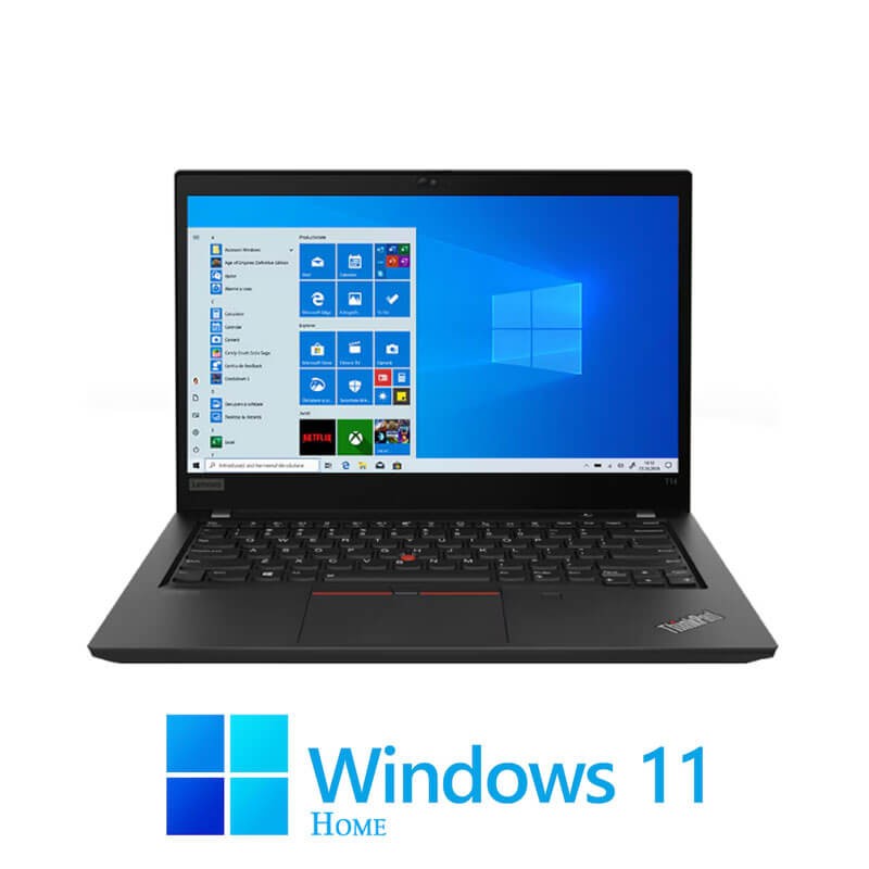 Laptop Lenovo T14 Gen 2, Quad Core i5-1145G7, 16GB DDR4, SSD, FHD, Win ...