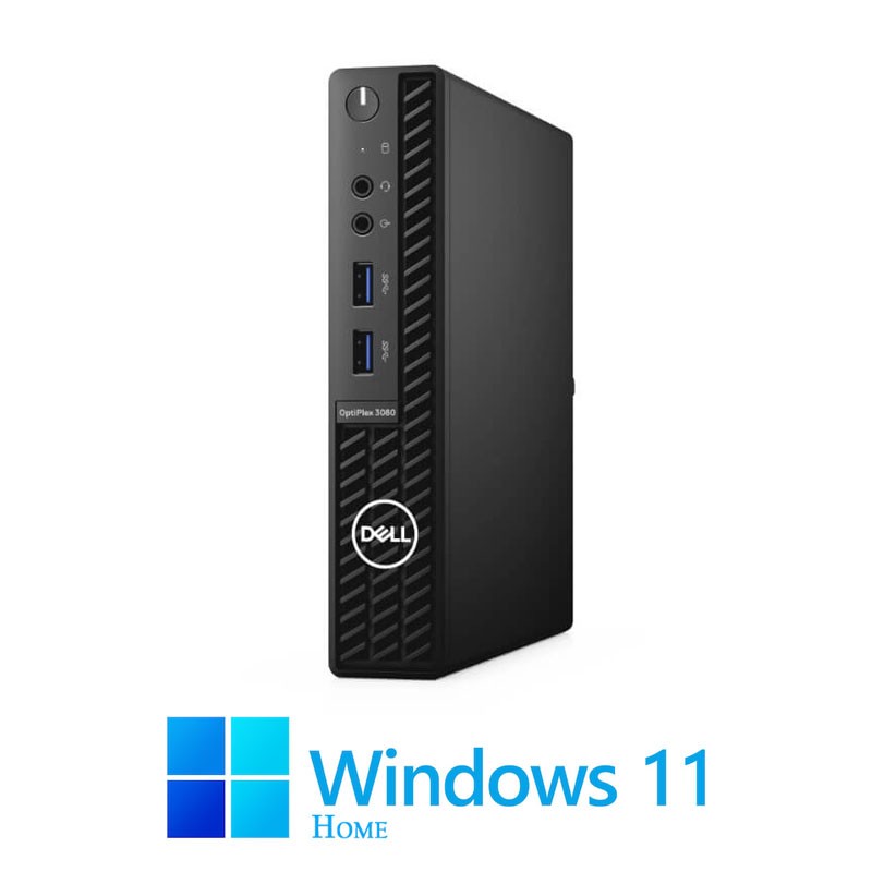 Mini PC Dell OptiPlex 3080, Quad Core i3-10100T, 16GB, 256GB SSD, Win 11 Home Mini PC Dell OptiPlex 3080, Quad Core i3-10100T, 16GB, 256GB SSD, Win 11 Home