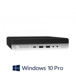 Mini PC HP EliteDesk 705 G4, Quad Core Ryzen 5 PRO 2400G, 256GB SSD, Win 10 Pro