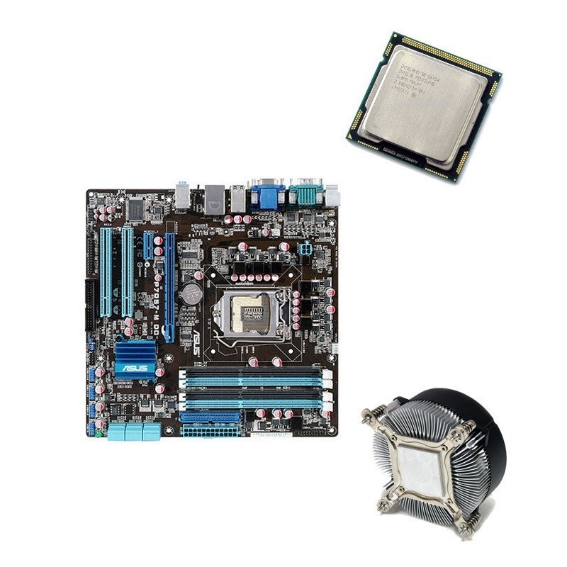 Kit Placa de baza sh Asus P7Q57-M, Intel Pentium G6950, Cooler